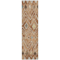 Machine Washable Indoor/Outdoor Chantille ACN2702 Orange 2'3" x 7'6" Runner Rug