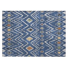 Machine Washable Indoor/Outdoor Chantille ACN2702 Blue 1'8" x 2'6" Rug