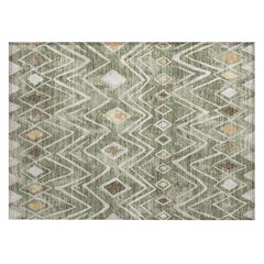 Machine Washable Indoor/Outdoor Chantille ACN2702 Green 1'8" x 2'6" Rug