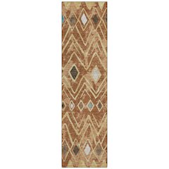 Machine Washable Indoor/Outdoor Chantille ACN2702 Orange 2'3" x 7'6" Runner Rug