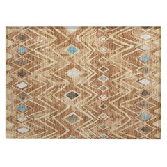 Machine Washable Indoor/Outdoor Chantille ACN2702 Orange 1'8" x 2'6" Rug