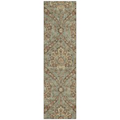Machine Washable Indoor/Outdoor Chantille ACN2703 Green 2'3" x 7'6" Runner Rug