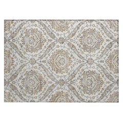 Machine Washable Indoor/Outdoor Chantille ACN2703 Brown 1'8" x 2'6" Rug