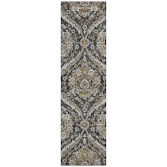 Machine Washable Indoor/Outdoor Chantille ACN2703 Black 2'3" x 7'6" Runner Rug