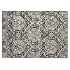 Machine Washable Indoor/Outdoor Chantille ACN2703 Black 1'8" x 2'6" Rug