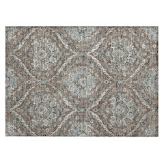 Machine Washable Indoor/Outdoor Chantille ACN2703 Brown 1'8" x 2'6" Rug
