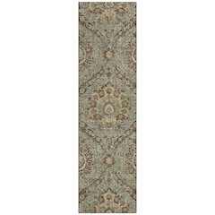 Machine Washable Indoor/Outdoor Chantille ACN2703 Green 2'3" x 7'6" Runner Rug