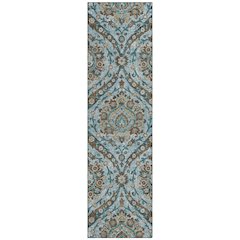 Machine Washable Indoor/Outdoor Chantille ACN2703 Teal 2'3" x 7'6" Runner Rug
