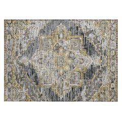 Machine Washable Indoor/Outdoor Chantille ACN2704 Black 1'8" x 2'6" Rug