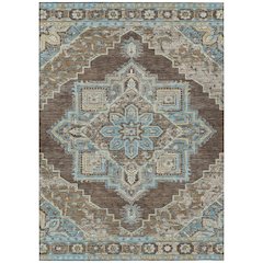 Machine Washable Indoor/Outdoor Chantille ACN2704 Brown 2'6" x 3'10" Rug