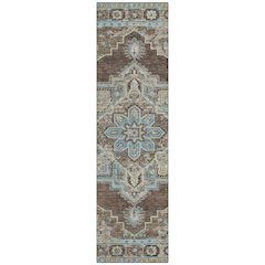 Machine Washable Indoor/Outdoor Chantille ACN2704 Brown 2'3" x 7'6" Runner Rug