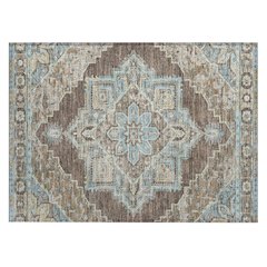 Machine Washable Indoor/Outdoor Chantille ACN2704 Brown 1'8" x 2'6" Rug