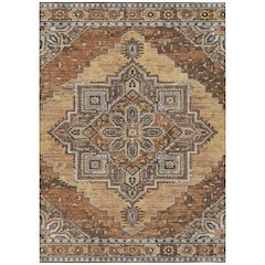Machine Washable Indoor/Outdoor Chantille ACN2704 Orange 2'6" x 3'10" Rug