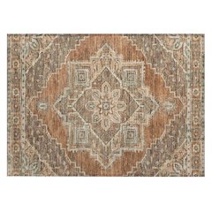 Machine Washable Indoor/Outdoor Chantille ACN2704 Orange 1'8" x 2'6" Rug