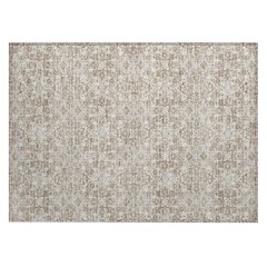 Machine Washable Indoor/Outdoor Chantille ACN2705 Brown 1'8" x 2'6" Rug