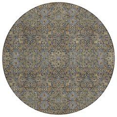 Machine Washable Indoor/Outdoor Chantille ACN2705 Black 8' x 8' Round Rug