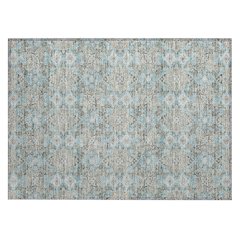 Machine Washable Indoor/Outdoor Chantille ACN2705 Teal 1'8" x 2'6" Rug
