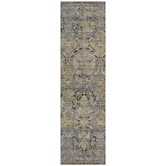 Machine Washable Indoor/Outdoor Chantille ACN2706 Black 2'3" x 7'6" Runner Rug