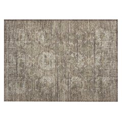 Machine Washable Indoor/Outdoor Chantille ACN2706 Brown 1'8" x 2'6" Rug