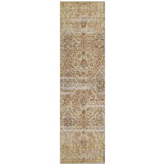 Machine Washable Indoor/Outdoor Chantille ACN2706 Orange 2'3" x 7'6" Runner Rug