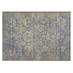 Machine Washable Indoor/Outdoor Chantille ACN2706 Blue 1'8" x 2'6" Rug