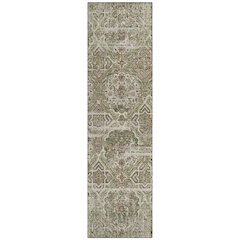 Machine Washable Indoor/Outdoor Chantille ACN2706 Green 2'3" x 7'6" Runner Rug