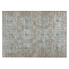 Machine Washable Indoor/Outdoor Chantille ACN2706 Teal 1'8" x 2'6" Rug