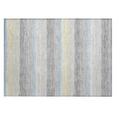 Machine Washable Indoor/Outdoor Chantille ACN2707 Gray 1'8" x 2'6" Rug