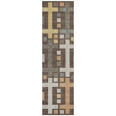 Machine Washable Indoor/Outdoor Chantille ACN2708 Brown 2'3" x 7'6" Runner Rug