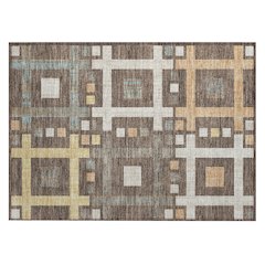 Machine Washable Indoor/Outdoor Chantille ACN2708 Brown 1'8" x 2'6" Rug