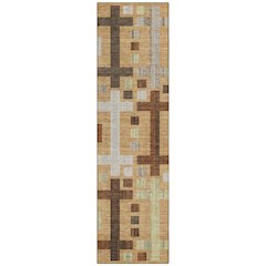 Machine Washable Indoor/Outdoor Chantille ACN2708 Orange 2'3" x 7'6" Runner Rug