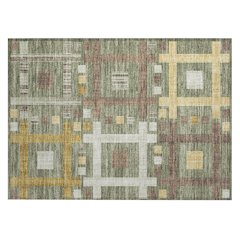 Machine Washable Indoor/Outdoor Chantille ACN2708 Green 1'8" x 2'6" Rug