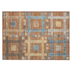 Machine Washable Indoor/Outdoor Chantille ACN2708 Orange 1'8" x 2'6" Rug
