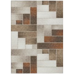 Machine Washable Indoor/Outdoor Chantille ACN2709 Brown 2'6" x 3'10" Rug