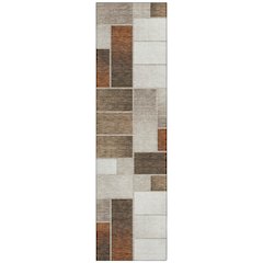 Machine Washable Indoor/Outdoor Chantille ACN2709 Brown 2'3" x 7'6" Runner Rug