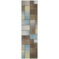 Machine Washable Indoor/Outdoor Chantille ACN2709 Brown 2'3" x 7'6" Runner Rug