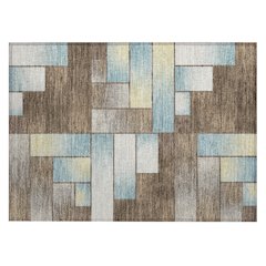 Machine Washable Indoor/Outdoor Chantille ACN2709 Brown 1'8" x 2'6" Rug
