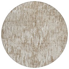 Machine Washable Indoor/Outdoor Chantille ACN2710 Brown 8' x 8' Round Rug