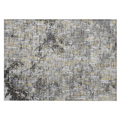 Machine Washable Indoor/Outdoor Chantille ACN2710 Black 1'8" x 2'6" Rug