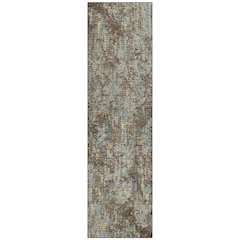 Machine Washable Indoor/Outdoor Chantille ACN2710 Brown 2'3" x 7'6" Runner Rug