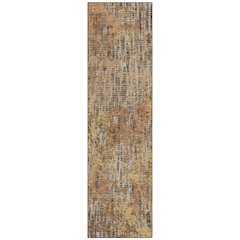 Machine Washable Indoor/Outdoor Chantille ACN2710 Orange 2'3" x 7'6" Runner Rug