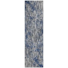 Machine Washable Indoor/Outdoor Chantille ACN2710 Blue 2'3" x 7'6" Runner Rug