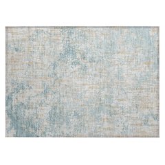 Machine Washable Indoor/Outdoor Chantille ACN2710 Teal 1'8" x 2'6" Rug