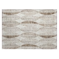 Machine Washable Indoor/Outdoor Chantille ACN2711 Brown 1'8" x 2'6" Rug