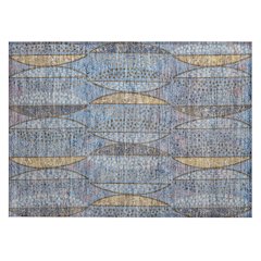 Machine Washable Indoor/Outdoor Chantille ACN2711 Blue 1'8" x 2'6" Rug
