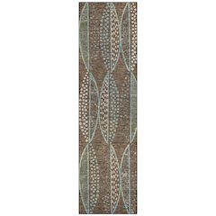 Machine Washable Indoor/Outdoor Chantille ACN2711 Brown 2'3" x 7'6" Runner Rug