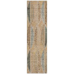 Machine Washable Indoor/Outdoor Chantille ACN2711 Orange 2'3" x 7'6" Runner Rug