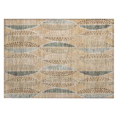Machine Washable Indoor/Outdoor Chantille ACN2711 Orange 1'8" x 2'6" Rug
