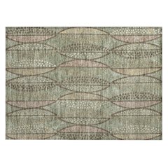 Machine Washable Indoor/Outdoor Chantille ACN2711 Green 1'8" x 2'6" Rug
