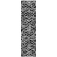 Machine Washable Indoor/Outdoor Chantille ACN2712 Black 2'3" x 7'6" Runner Rug
